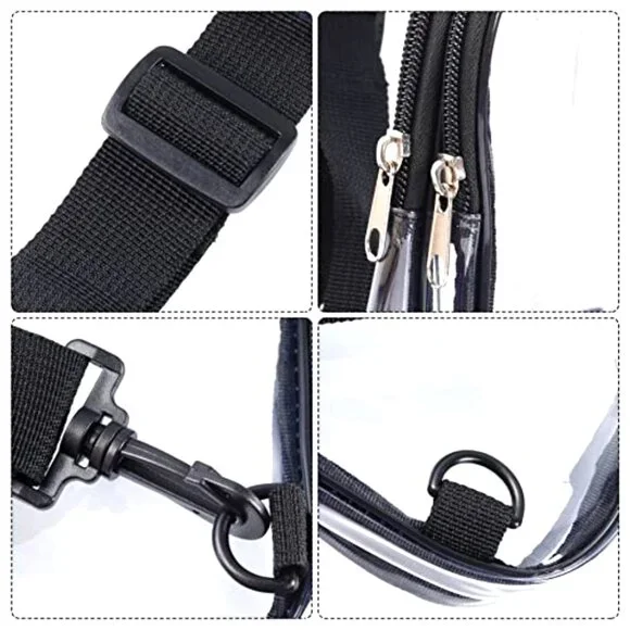 Mini Clear Sling Bag Stadium Approved Crossbody Fanny Pack Lightweight Durable - Picture 6 of 7